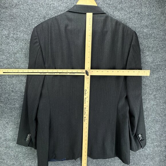 SuitSupply Suit Jacket Mens 42R Gray‎ Herringbone Wool Super 110s Surgeons Cuff - Picture 11 of 16